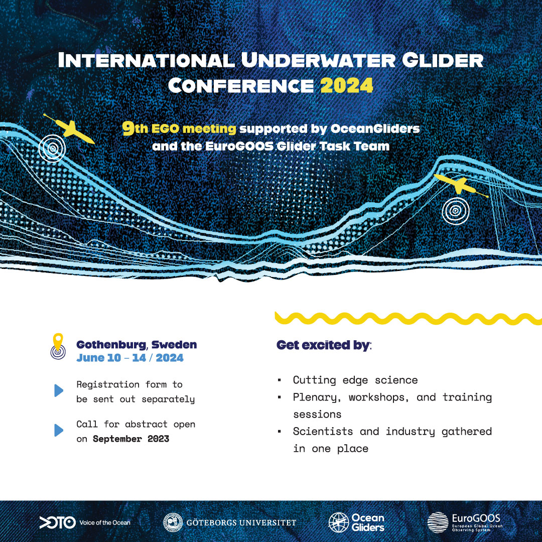 Save-the-date – International Underwater Glider Conference 2024